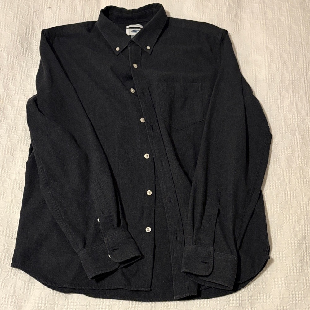 Old Navy Men's Black Casual Button Down Shirt